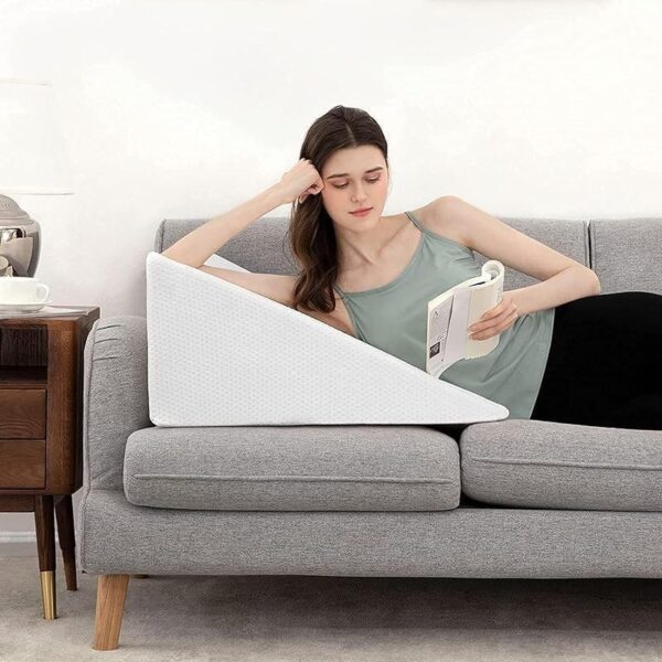 Emirates Living Orthopedic Bed Wedge Pillow with HD Foam Top Elevation for Sleeping, Acid Reflux, Heartburn, Anti Snoring and GERD Pillow - Ideal for Neck Pain, Back Support (60 * 60 * 20) - Image 3