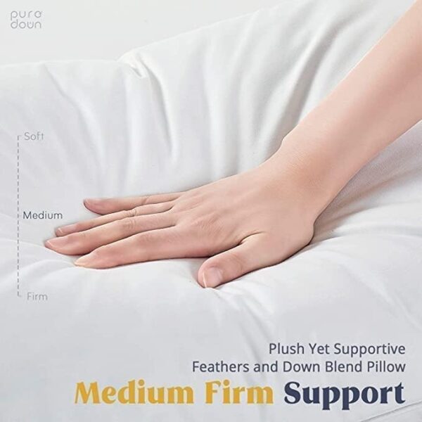 Emirates Living Press Pillow - Size 48 Cm X 70 Cm Outer Cover: 100% Microfiber Filling: 100% Hollow Fiber Soft Feel Color White (2) - Image 5