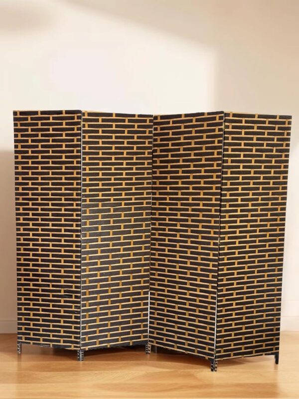Emirates Living 4-Panel Room Dividers and Folding Privacy Screens Partition Walls for Bedroom Rattan Screen Divider Portable Freestanding Privacy Wall (A5) - Image 8