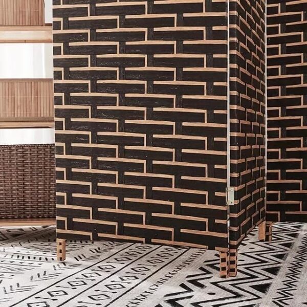 Emirates Living 4-Panel Room Dividers and Folding Privacy Screens Partition Walls for Bedroom Rattan Screen Divider Portable Freestanding Privacy Wall (A5) - Image 19