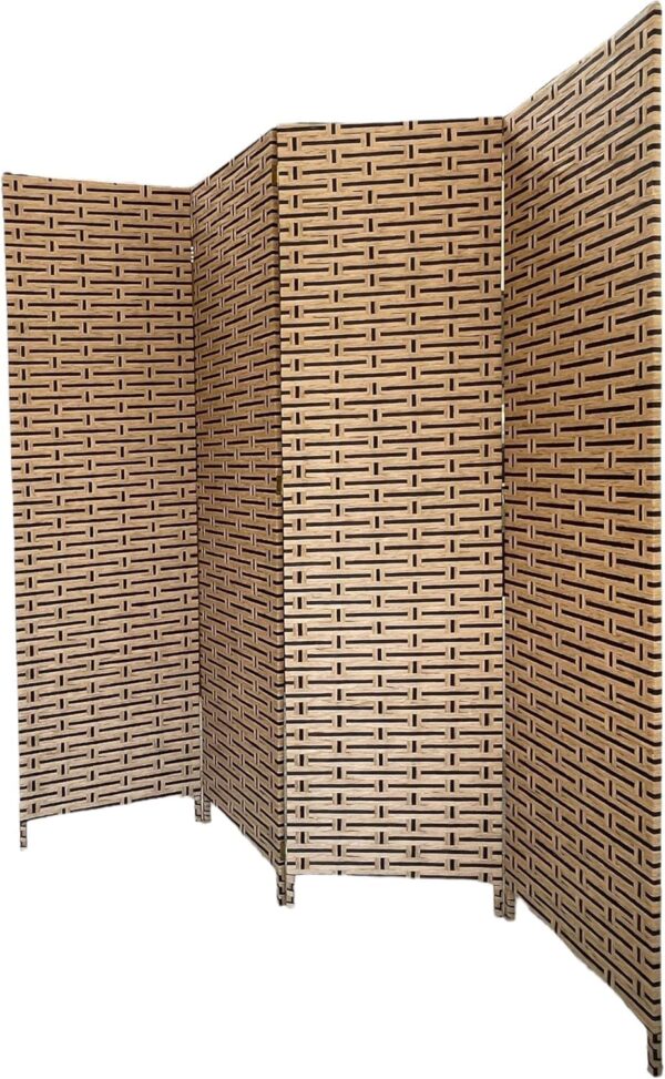 Emirates Living 4-Panel Room Dividers and Folding Privacy Screens Partition Walls for Bedroom Rattan Screen Divider Portable Freestanding Privacy Wall (A5) - Image 34
