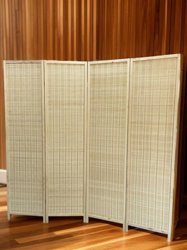 Emirates Living 4-Panel Room Dividers and Folding Privacy Screens Partition Walls for Bedroom Rattan Screen Divider Portable Freestanding Privacy Wall (A6) - Image 20