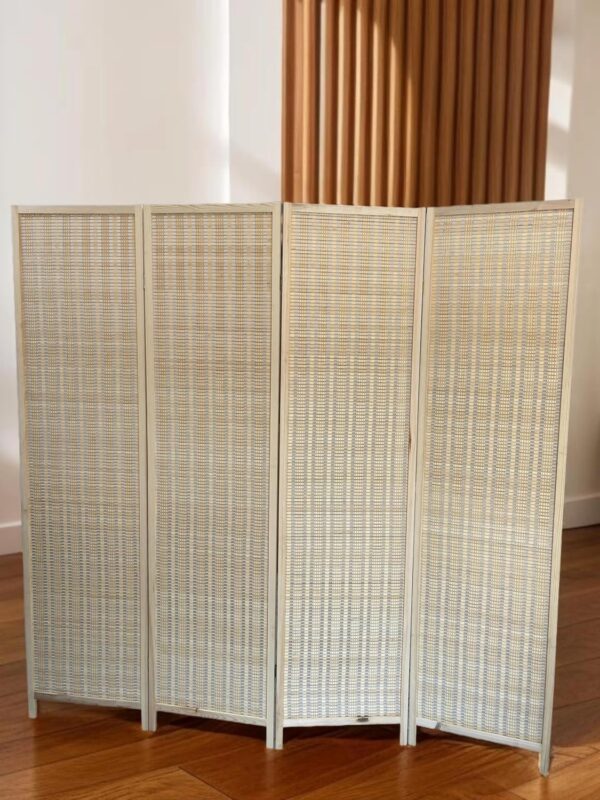 Emirates Living 4-Panel Room Dividers and Folding Privacy Screens Partition Walls for Bedroom Rattan Screen Divider Portable Freestanding Privacy Wall (A6) - Image 21