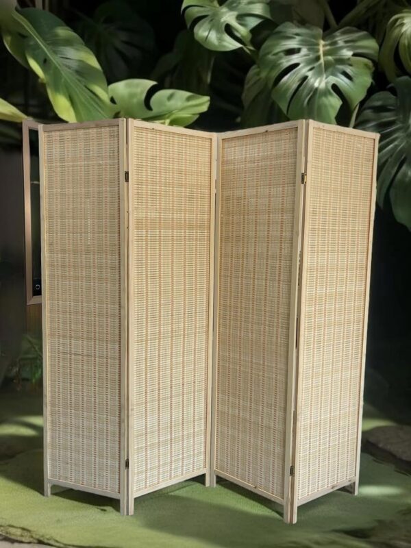 Emirates Living 4-Panel Room Dividers and Folding Privacy Screens Partition Walls for Bedroom Rattan Screen Divider Portable Freestanding Privacy Wall (A6) - Image 23