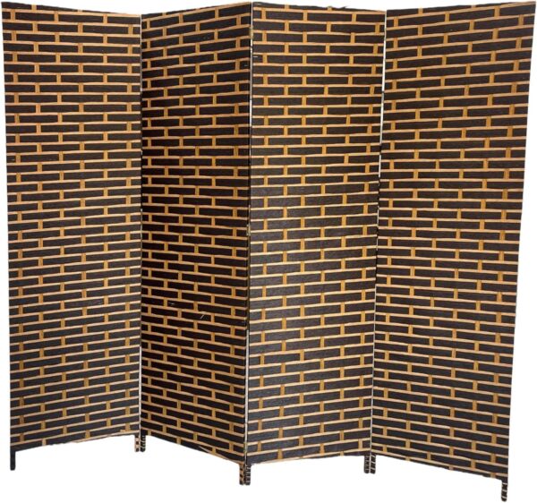 Emirates Living 4-Panel Room Dividers and Folding Privacy Screens Partition Walls for Bedroom Rattan Screen Divider Portable Freestanding Privacy Wall (A8) - Image 7