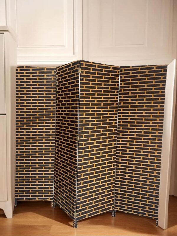 Emirates Living 4-Panel Room Dividers and Folding Privacy Screens Partition Walls for Bedroom Rattan Screen Divider Portable Freestanding Privacy Wall (A10) - Image 5