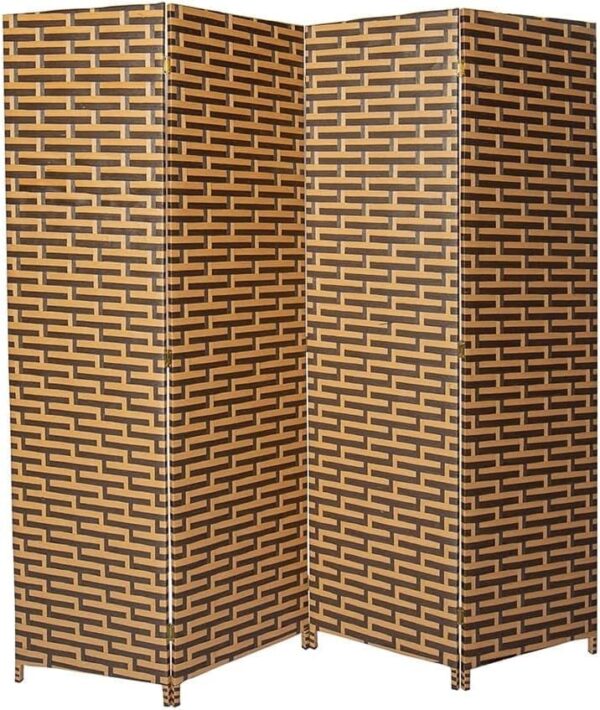 Emirates Living 4-Panel Room Dividers and Folding Privacy Screens Partition Walls for Bedroom Rattan Screen Divider Portable Freestanding Privacy Wall (A10) - Image 21