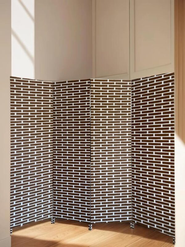 Emirates Living 4-Panel Room Dividers and Folding Privacy Screens Partition Walls for Bedroom Rattan Screen Divider Portable Freestanding Privacy Wall (A11) - Image 3