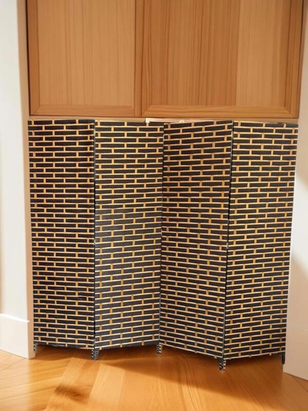 Emirates Living 4-Panel Room Dividers and Folding Privacy Screens Partition Walls for Bedroom Rattan Screen Divider Portable Freestanding Privacy Wall (A11) - Image 7