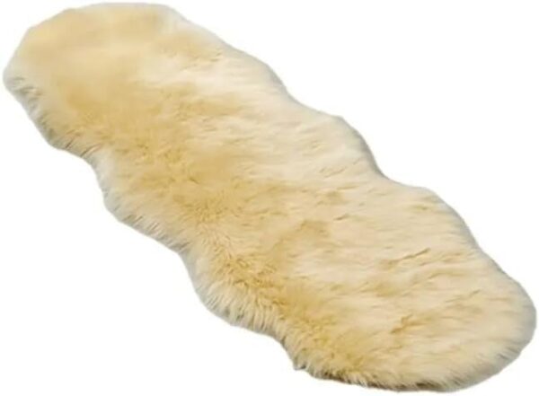 Emirates Living Ultra-Soft Fluffy Rug Faux Sheepskin Fur Area Rug Shaggy Couch Cover Seat Cushion Furry Runner Area Rugs Soft Fluffy Carpets For Living room Size:(60x180 cm) (WHITE) - Image 14