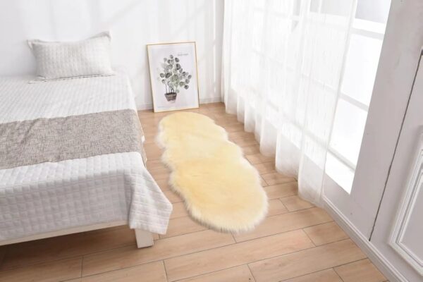 Emirates Living Ultra-Soft Fluffy Rug Faux Sheepskin Fur Area Rug Shaggy Couch Cover Seat Cushion Furry Runner Area Rugs Soft Fluffy Carpets For Living room Size:(60x180 cm) (GRAY) - Image 19