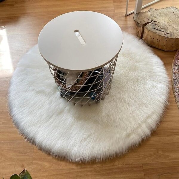 Emirates Living Ultra-Soft Fluffy Rug Faux Sheepskin Fur Area Rug Shaggy Couch Cover Seat Cushion Furry Runner Area Rugs Soft Fluffy Carpets For Living room Size:(60x60 cm) (BABY PINK) - Image 5