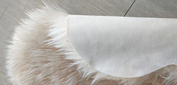 EMIRATES LIVING Ultra-Soft Fluffy Rug Faux Sheepskin Fur Area Rug Shaggy Couch Cover Seat Cushion Furry Runner Area Rugs Soft Fluffy Carpets For Living room Size:(90x90 cm) - White (CREAM) - Image 3