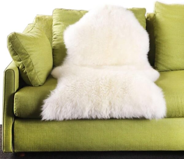 Emirates Living Ultra-Soft Fluffy Rug Faux Sheepskin Fur Area Rug Shaggy Couch Cover Seat Cushion Furry Runner Area Rugs Soft Fluffy Carpets For Living room Size: (60x90 cm) (DARK GRAY) - Image 5