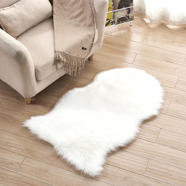 Emirates Living Ultra-Soft Fluffy Rug Faux Sheepskin Fur Area Rug Shaggy Couch Cover Seat Cushion Furry Runner Area Rugs Soft Fluffy Carpets For Living room Size: (60x90 cm) (DARK GRAY) - Image 8