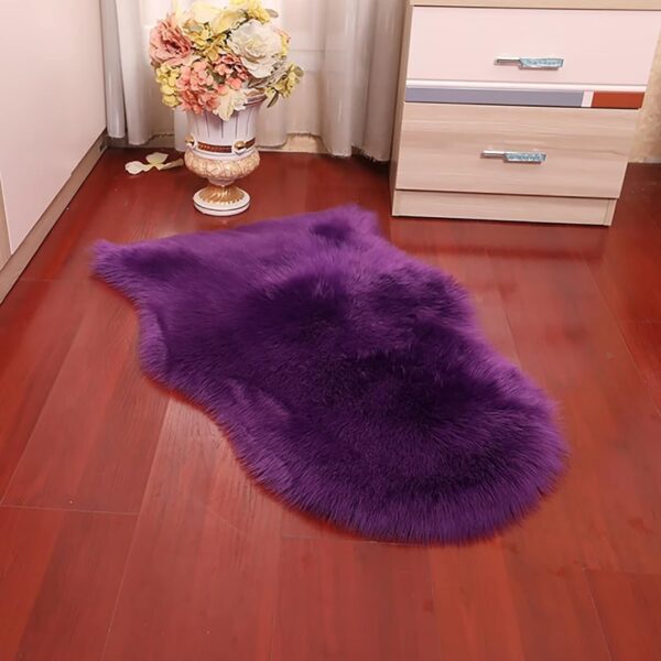 Emirates Living Ultra-Soft Fluffy Rug Faux Sheepskin Fur Area Rug Shaggy Couch Cover Seat Cushion Furry Runner Area Rugs Soft Fluffy Carpets For Living room Size: (60x90 cm) (DARK GRAY) - Image 16