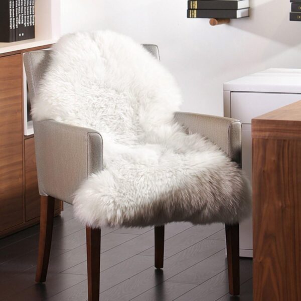 Emirates Living Ultra-Soft Fluffy Rug Faux Sheepskin Fur Area Rug Shaggy Couch Cover Seat Cushion Furry Runner Area Rugs Soft Fluffy Carpets For Living room Size: (60x90 cm) (LIGHT GRAY) - Image 8