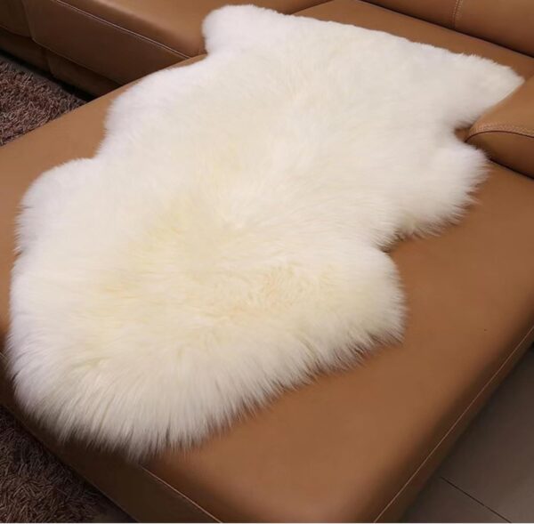 Emirates Living Ultra-Soft Fluffy Rug Faux Sheepskin Fur Area Rug Shaggy Couch Cover Seat Cushion Furry Runner Area Rugs Soft Fluffy Carpets For Living room Size: (60x90 cm) (LIGHT GRAY) - Image 9