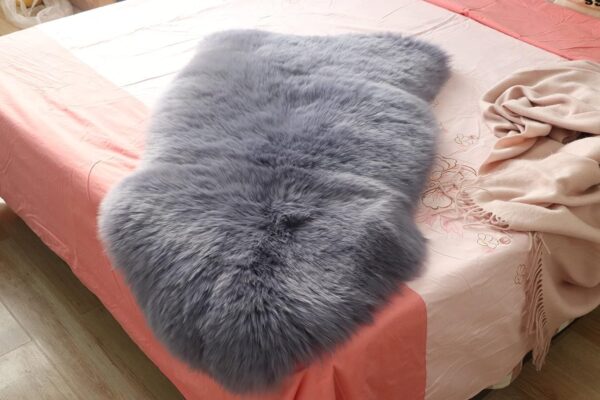 Emirates Living Ultra-Soft Fluffy Rug Faux Sheepskin Fur Area Rug Shaggy Couch Cover Seat Cushion Furry Runner Area Rugs Soft Fluffy Carpets For Living room Size: (60x90 cm) (LIGHT BLUE) - Image 14