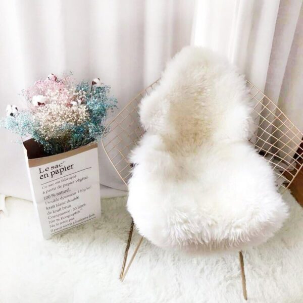 Emirates Living Ultra-Soft Fluffy Rug Faux Sheepskin Fur Area Rug Shaggy Couch Cover Seat Cushion Furry Runner Area Rugs Soft Fluffy Carpets For Living room Size: (60x90 cm) (PURPLE) - Image 9