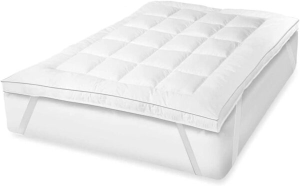 EMIRATES LIVING Mattress Topper Soft Comfort White 500gsm Single Size W 90 x L 200 cm (Twin200X120) - Image 2