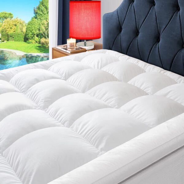 EMIRATES LIVING Mattress Topper Soft Comfort White 500gsm Single Size W 90 x L 200 cm (Single200X90)