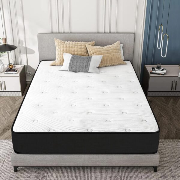 Emirates Living Orthopedic Bonnell Spring Mattress – Comfortable, Durable, Black and White 200x160x24 cm - Image 3