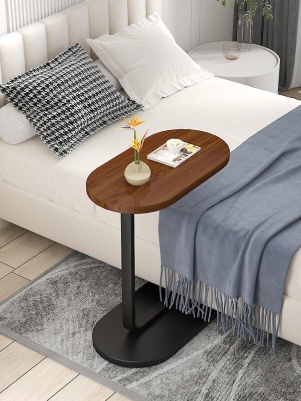 Emirates Living Modern Coffee Table, Creative Design End Table, Small Snack Side Table, Storage Coffee Table, Corner Bedside Computer Desk, Nightstand for Bedroom Living Room Balcony (Brown & Black) - Image 5