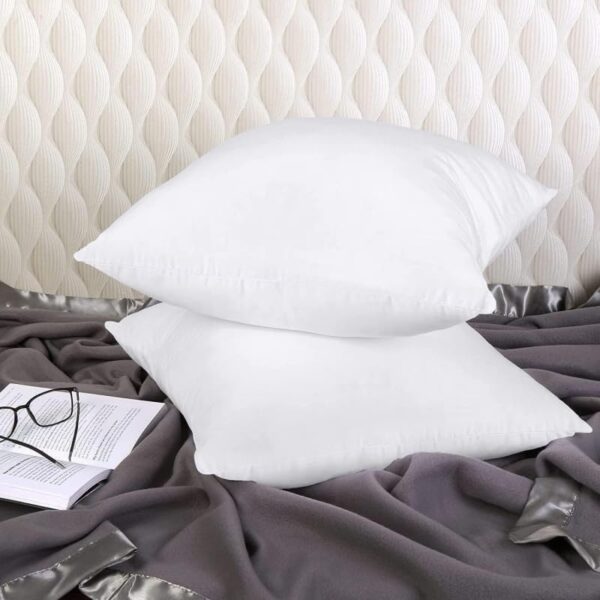 Emirates Living Luxury Cushion Filler, Decorative Pillow Inserts (Pack of 2, White) - Square Indoor Bed and Couch Pillows - Hollowfibre Cushion Fillers (Pack of 8, 40 x 40 cm) - Image 2