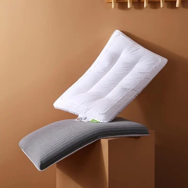 Emirates Living Two-in-One Memory Pillow and with Fiber Pillow Contemporary Cotton Pillow with Multipurpose Design, 50% Polyester 50% Foam Filling, 100% Cotton Cover - Image 2