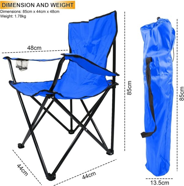 Emirates Living Foldable Beach And Garden Chair (BLUE) - Image 2