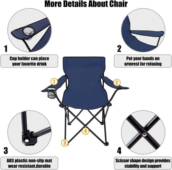 Emirates Living Foldable Beach And Garden Chair (DARK BLUE) - Image 5