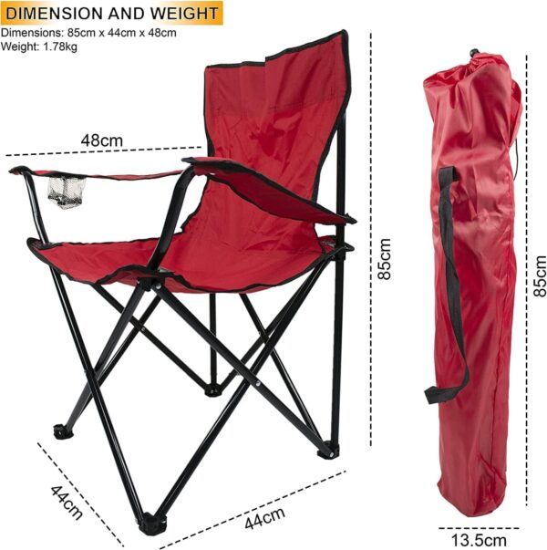 Emirates Living Foldable Beach And Garden Chair (RED) - Image 2