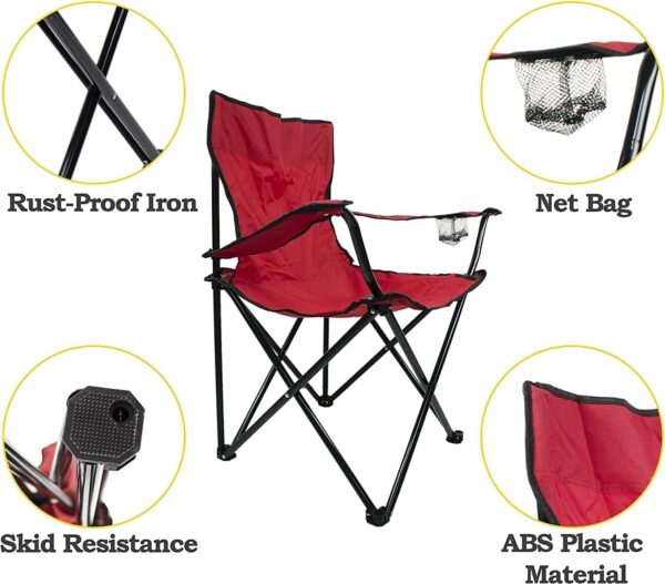 Emirates Living Foldable Beach And Garden Chair (RED) - Image 4