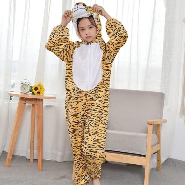 Emirates Living Costume for Kids, Tiger Jumpsuit Costume for Halloween Dress Up Cosplay Fancy Dress Party â€“ Animal Costumes for Kids