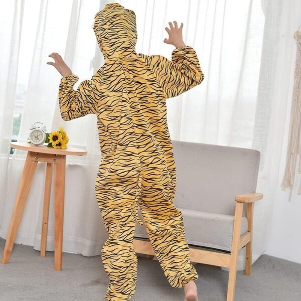 Emirates Living Costume for Kids, Tiger Jumpsuit Costume for Halloween Dress Up Cosplay Fancy Dress Party â€“ Animal Costumes for Kids - Image 4