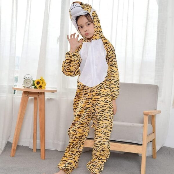Emirates Living Costume for Kids, Tiger Jumpsuit Costume for Halloween Dress Up Cosplay Fancy Dress Party â€“ Animal Costumes for Kids - Image 5