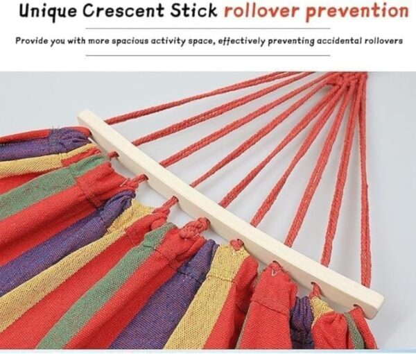 EMIRATES LIVING Double Beach Hammock Adjustable Height with Space Saving without Steel Stand and Carrying Case 200KG Capacity For Garden Yard Patio Outdoor Camping Hanging Rope Swing Seat Chair - Image 7