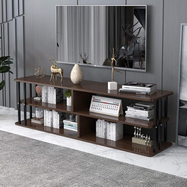 Emirates Living End Tables, Double Layer Storage Console Table Modern Simplicity TV Cabinet Multifunction Wall Console Table (BROWN) - Image 2
