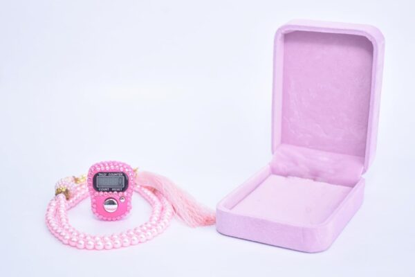 EMIRATES LIVING Pearl Tasbeeh With Velvet Case - Tasbih Gift Set - Wedding Favors - Baby Showers - Eid Favor - Nikkah Gifts - Ramadan Gifts - Prayer Beads With Box