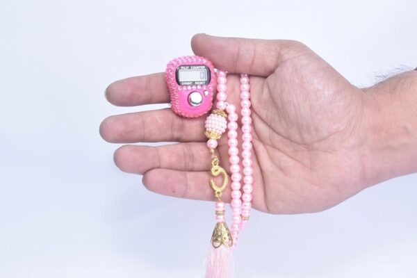 EMIRATES LIVING Pearl Tasbeeh With Velvet Case - Tasbih Gift Set - Wedding Favors - Baby Showers - Eid Favor - Nikkah Gifts - Ramadan Gifts - Prayer Beads With Box - Image 4
