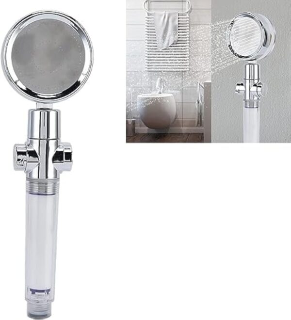 Emirates Living High Pressure Shower Heads, Unique Propeller Drive Design 360° Rotation Water Saving Mode Propeller Operated Shower Head for Water Saving - Image 2