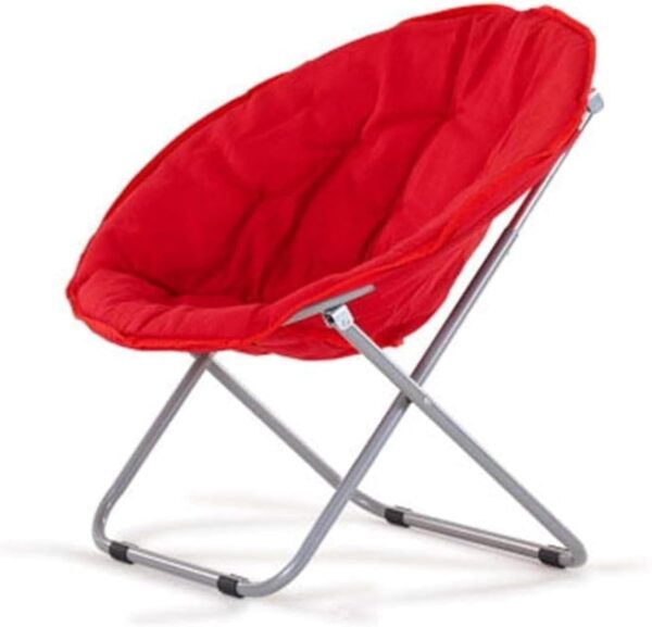 EMIRATES LIVING Home Lounge Moon Chair Folding Chair Sun Lounger Single Adjustable Seat Outdoor Garden Camping Divans,Sunlounger (RED) - Image 2