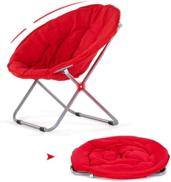 EMIRATES LIVING Home Lounge Moon Chair Folding Chair Sun Lounger Single Adjustable Seat Outdoor Garden Camping Divans,Sunlounger (RED) - Image 5