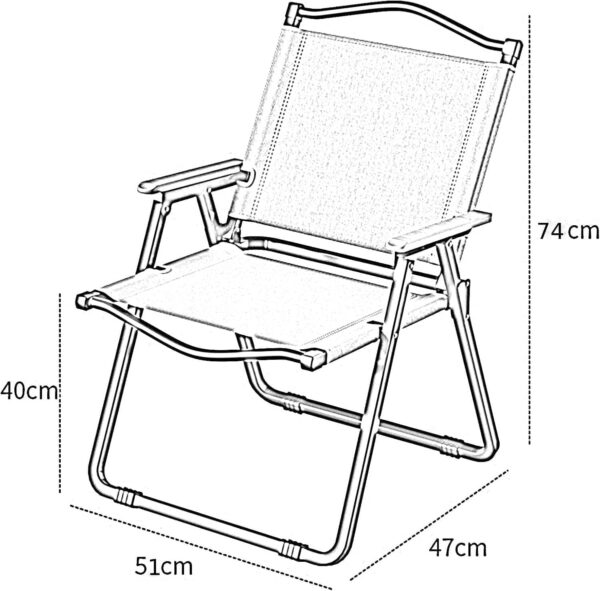 Emirates Living Ultralight Portable Camping Chair with Wooden Handle & Aluminum Bracket – Perfect for Beach, BBQ, Hiking, Fishing, Picnic & Travel - Image 3