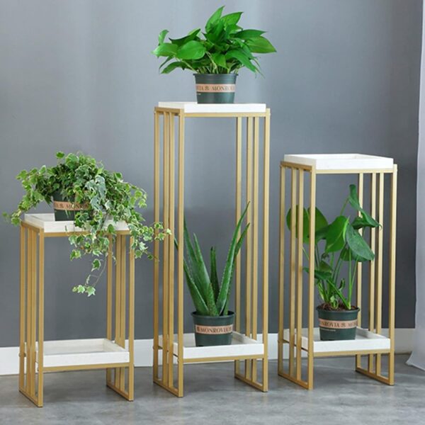 Emirates Living Home Side Table Side Table Square Nesting Side Table, Tray Table for Bed or Chair, Wrought Iron Flower Stand, Sofa Corner Table, Suitable for Family, Living Room, Office - Image 5
