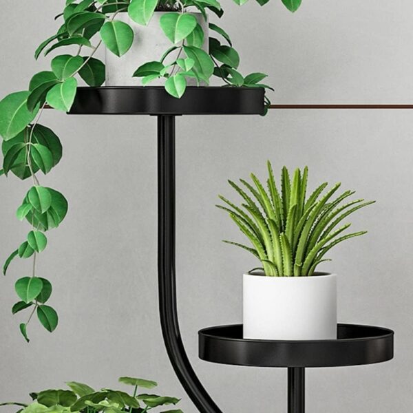 Emirates Living 3-Tier Iron Plant Stand with Marble Base - Tall Corner Pot Holder, Decorative Metal Flower Pot Stand for Indoor Use, Multi-Plant Display Shelf for Organizing - Image 4