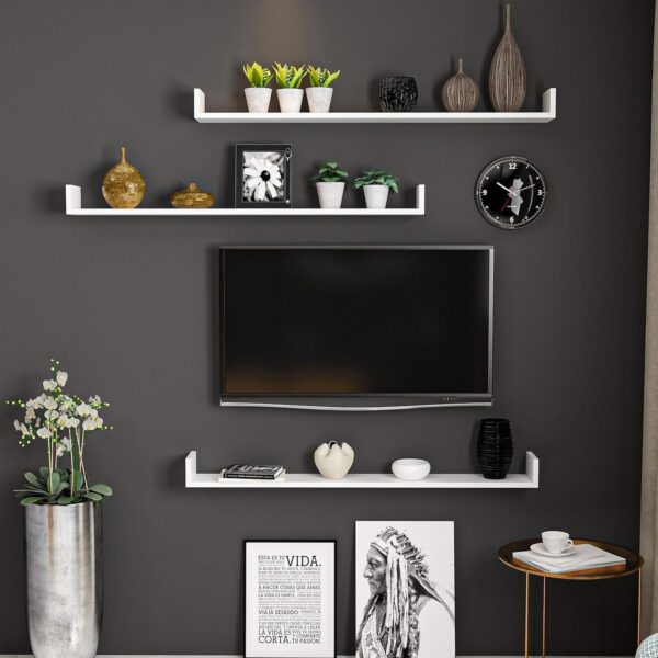 Emirates Living Shelf, Melamine Chipboard, White