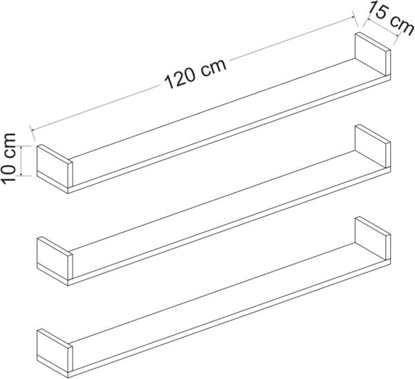 Emirates Living Shelf, Melamine Chipboard, Wood - Image 2