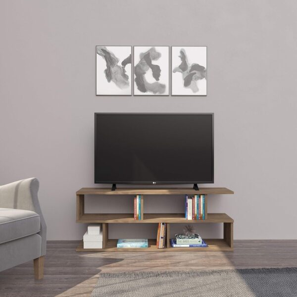 Emirates Living TV Stand, Melamine Chipboard, Walnut